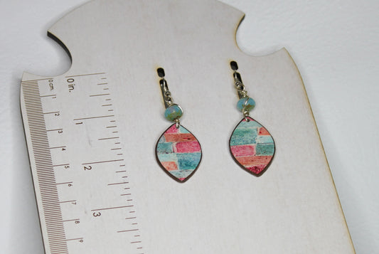 Brickwork Marquise Earrings