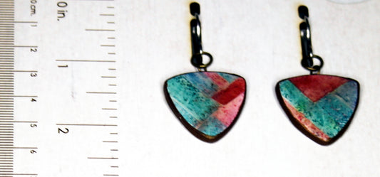Color Flow Triangle Earrings
