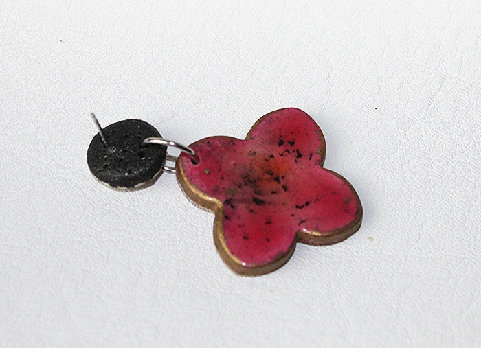 Pink Quatrefoil Statement Earrings
