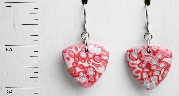 Bubble and Fizz in Pink Triangle Earrings