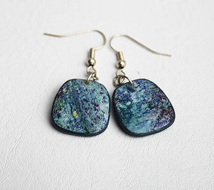 Nocturnal Waters Trapezoid Drop Earrings
