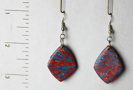Abstract Stripe Diamond Earrings