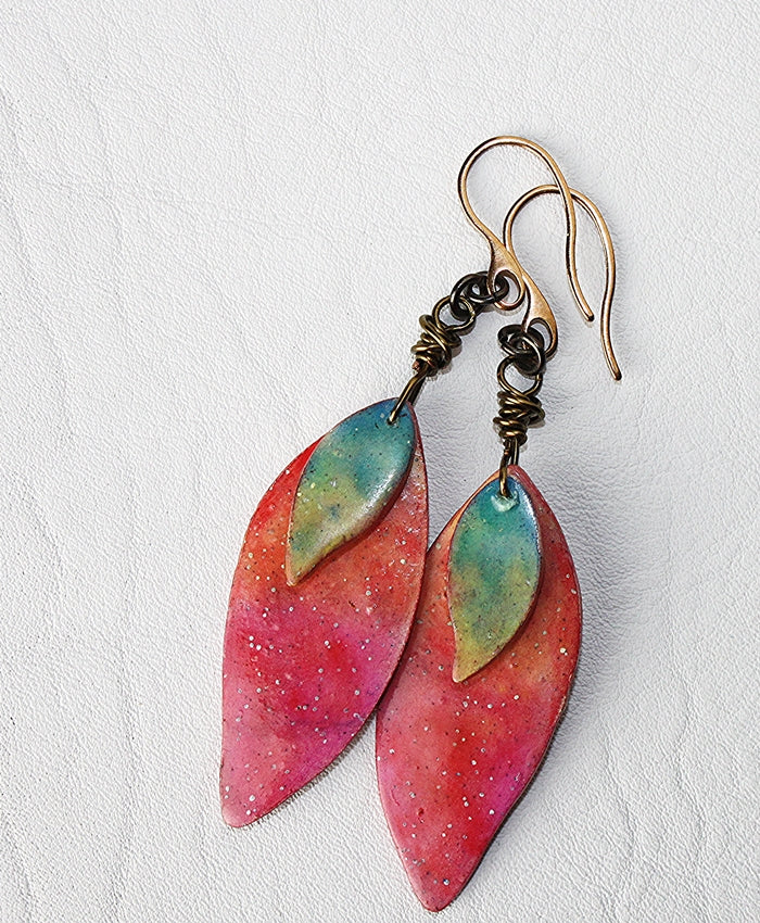 Sunset Leaf Earrings