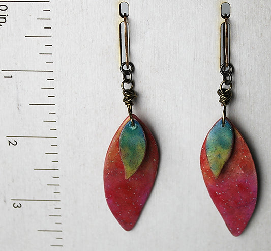 Sunset Leaf Earrings