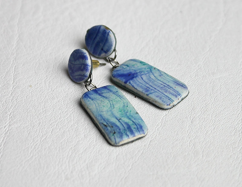 Flowing Water Stud Earrings