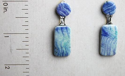 Flowing Water Stud Earrings