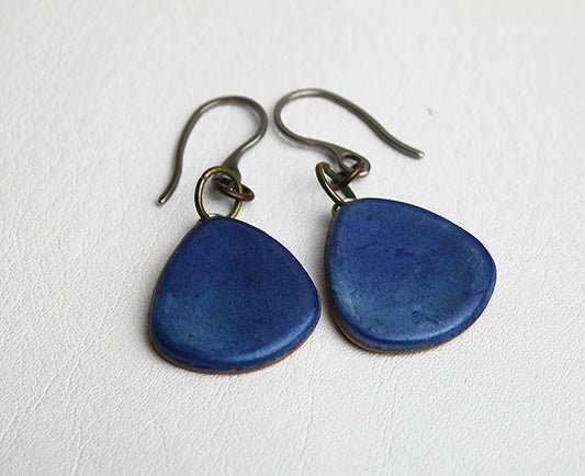 Prussian Blue Drop Earrings