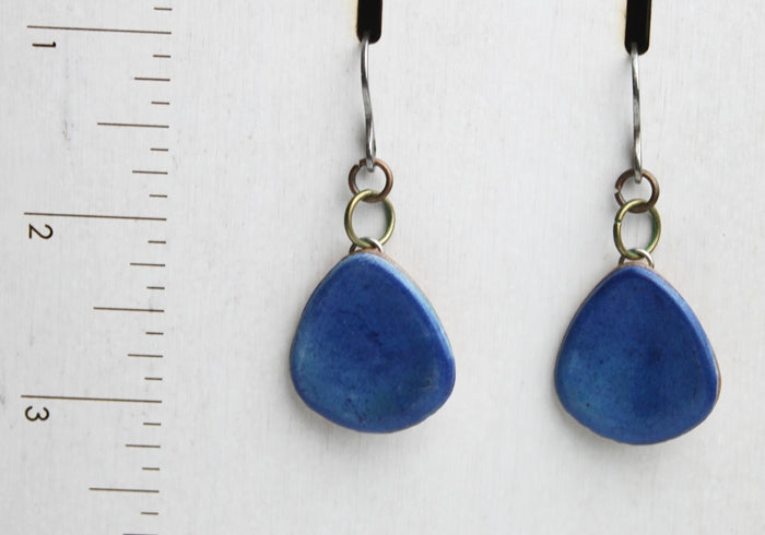 Prussian Blue Drop Earrings
