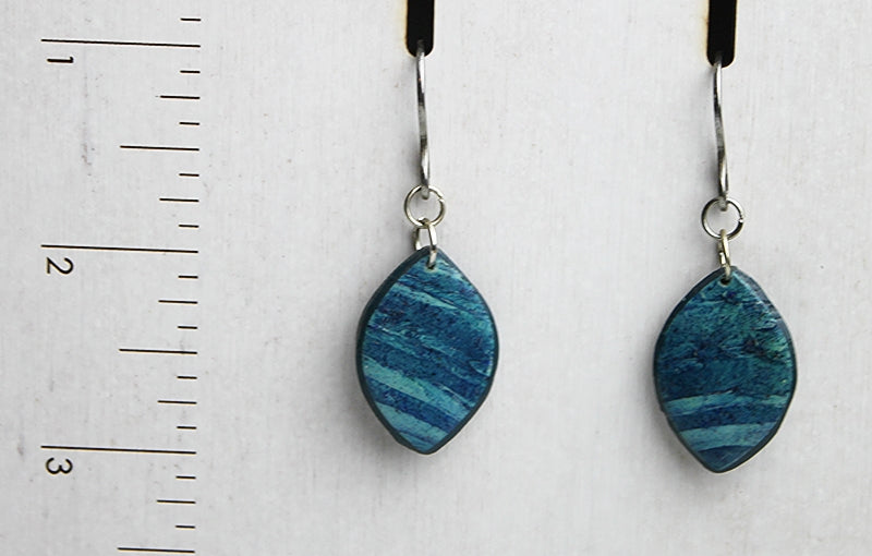 Stonewashed Stripes Marquise Earrings
