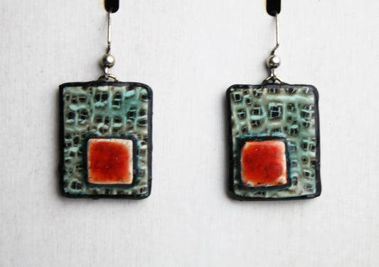 Cobblestone Contrast - Paving Stone Earrings
