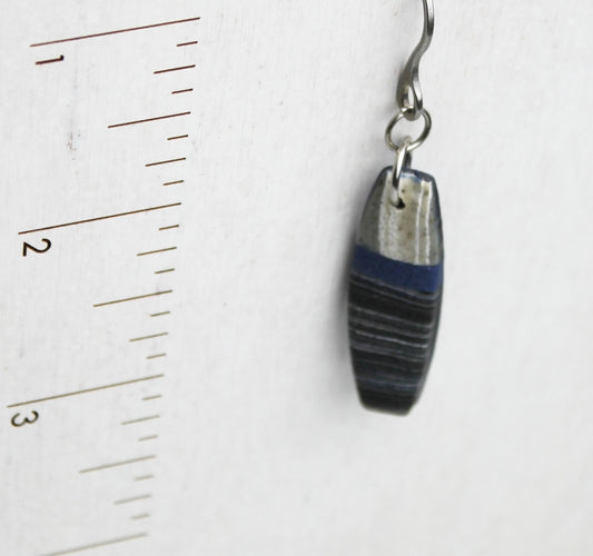 Urban Street Stripes - Rounded Rectangle Earrings