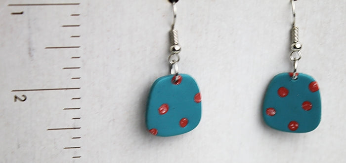 Vintage Polka Dot Mini Trapezoid Earrings