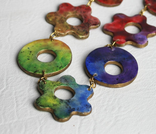 Rainbow Rebellion Statement Necklace