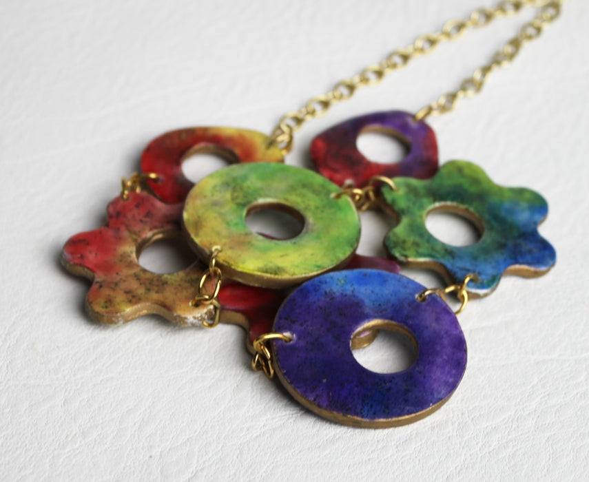 Rainbow Rebellion Statement Necklace