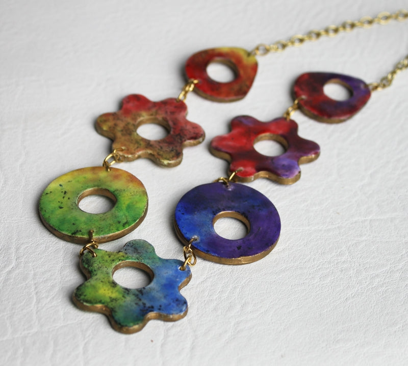 Rainbow Rebellion Statement Necklace