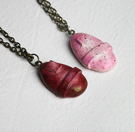 Painted Moonrock Solo Pendant Necklace