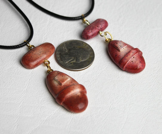 Toasted Moonrock Duo Pendant on Cord