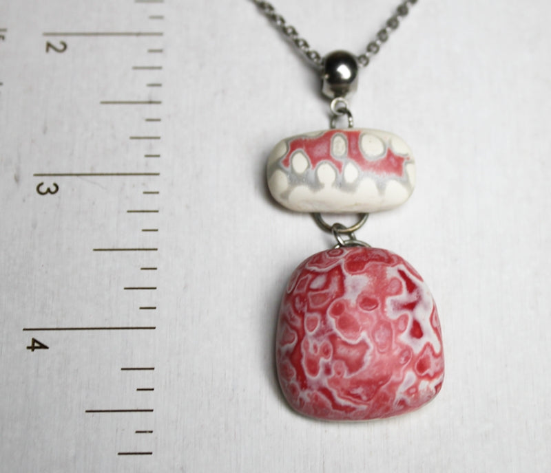 Bubble and Fizz Duo - Trapezoid Pendant Necklace