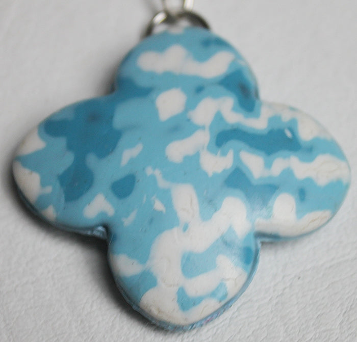 Cloudy Day Quatrefoil Pendant Necklace