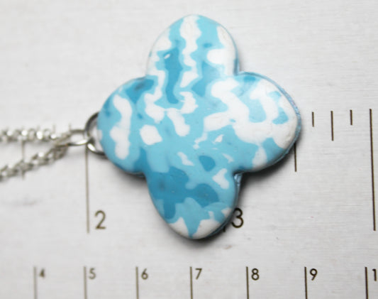 Cloudy Day Quatrefoil Pendant Necklace