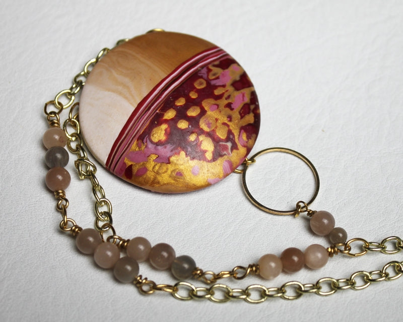 Crimson Rhapsody Pendant Necklace