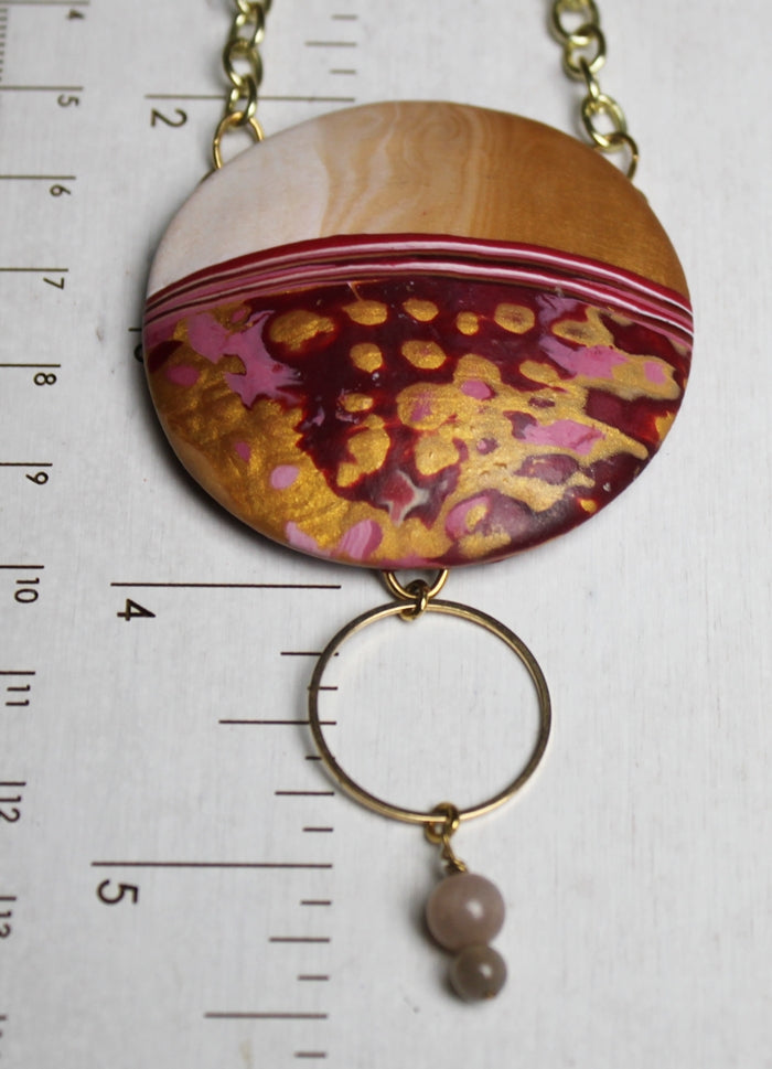 Crimson Rhapsody Pendant Necklace
