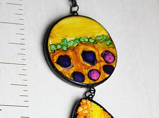 Purple Cabbage Patch Pendant Necklace