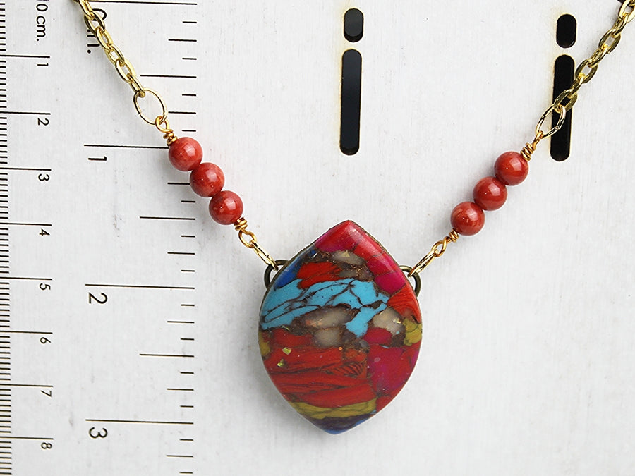 Sedimentary Strata Pendant Necklace