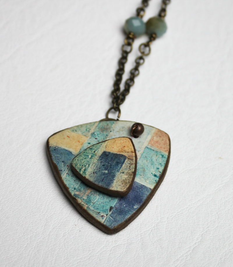 Autumn Day Patchwork Pendant