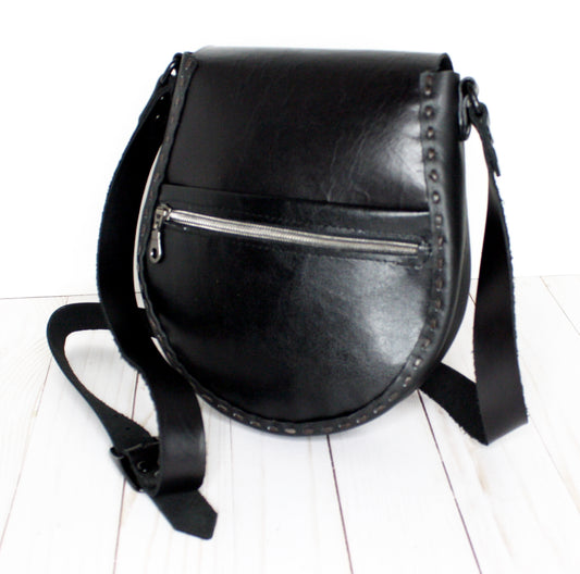 Black with Yellow Ostrich Leather Purse