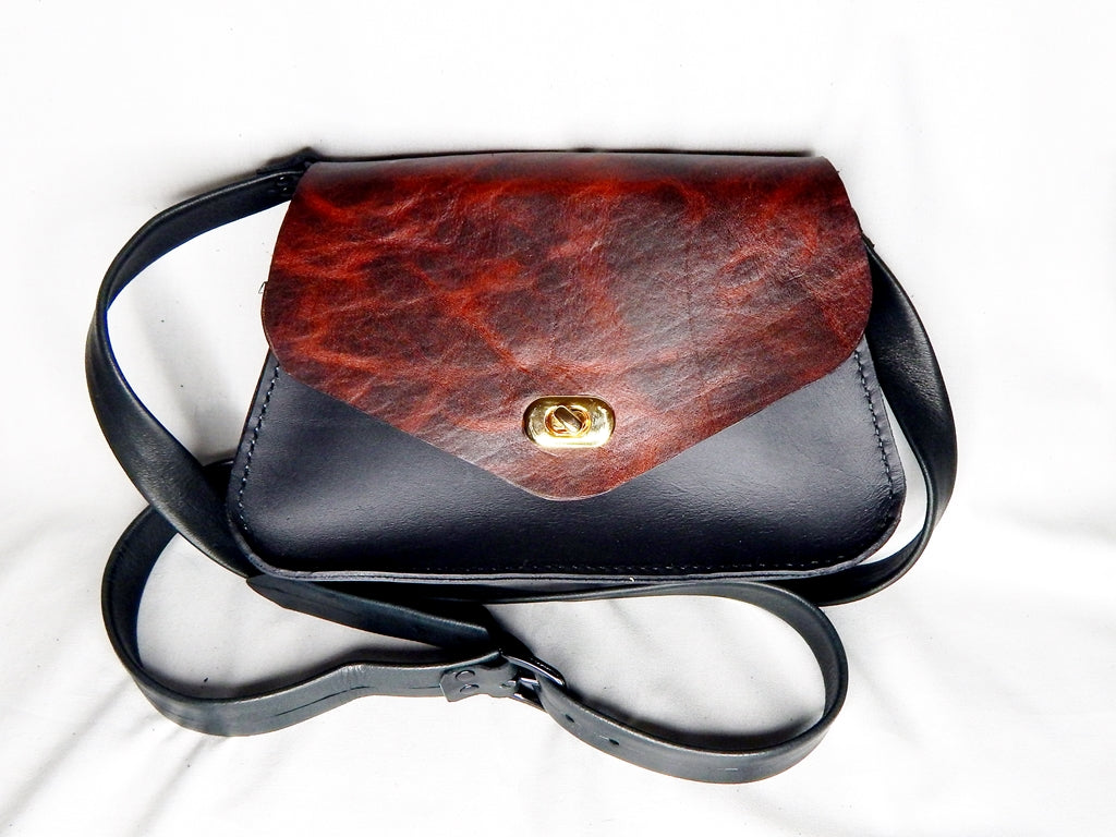 Brown/Black Leather Purse