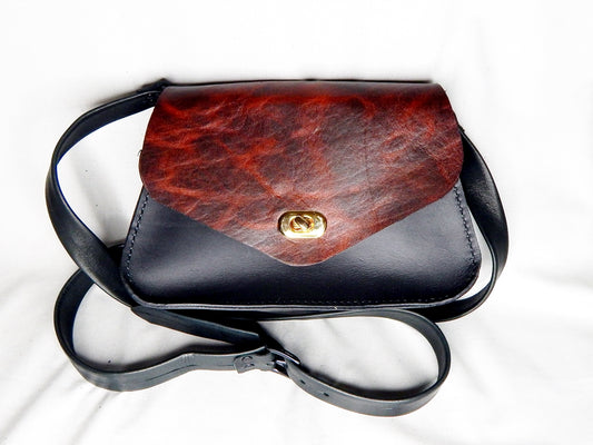 Brown/Black Leather Purse