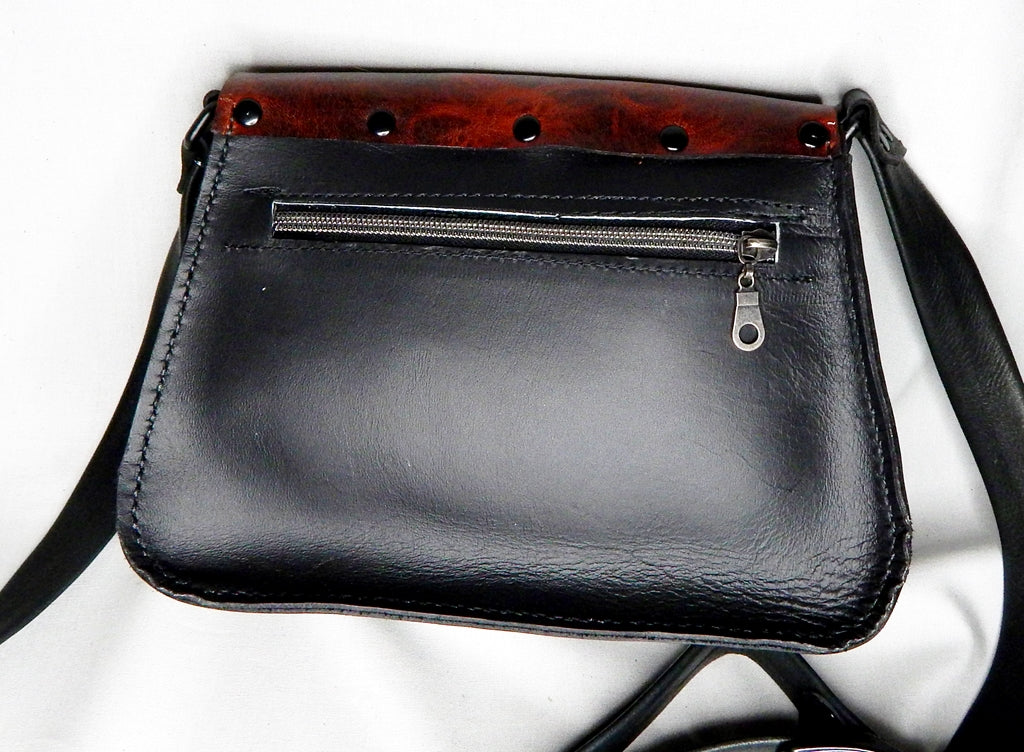 Brown/Black Leather Purse