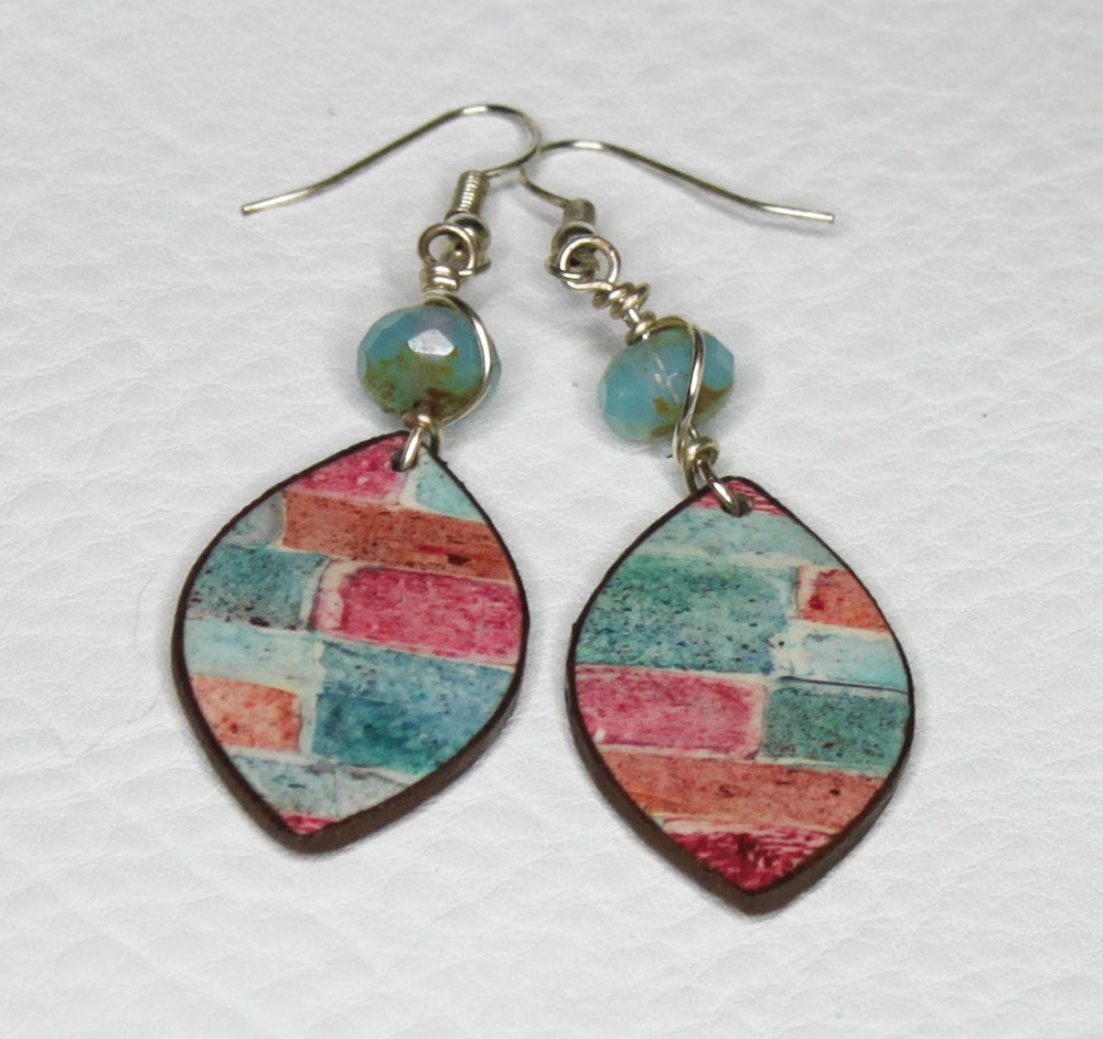 Brickwork Marquise Earrings