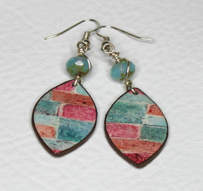 Brickwork Marquise Earrings