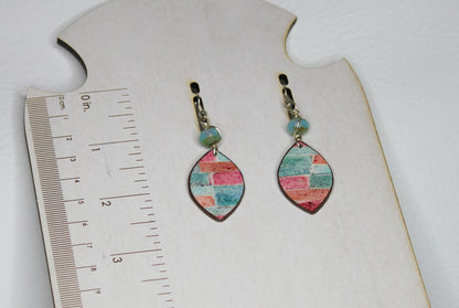 Brickwork Marquise Earrings