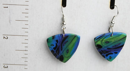 Mokume Gane Blue Green Triangles
