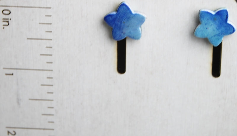 Blue Star Stud Earrings