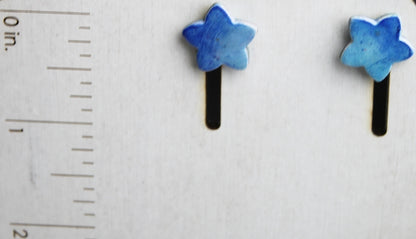 Blue Star Stud Earrings