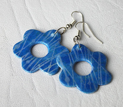 Blue Flower Power Earrings