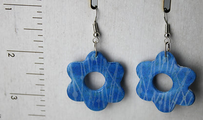 Blue Flower Power Earrings