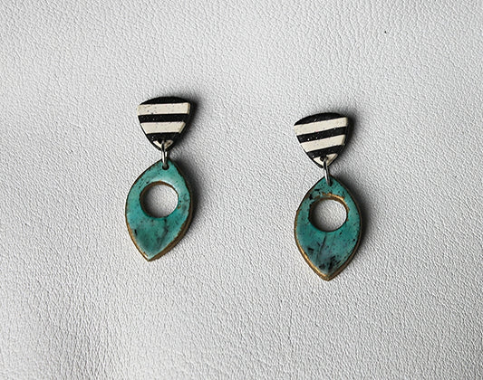 Turquoise Marquise Statement Earrings