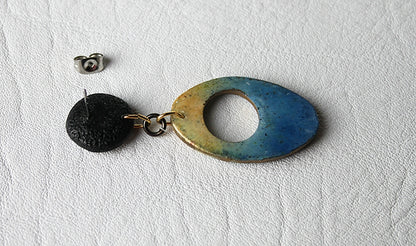 Ocean Gradient Oval Statement Earrings