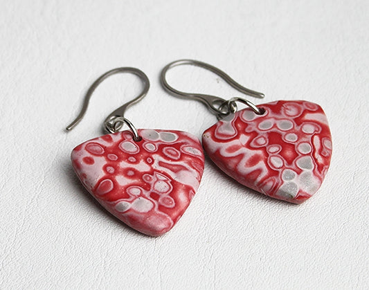 Bubble and Fizz in Pink Triangle Earrings
