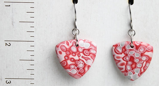Bubble and Fizz in Pink Triangle Earrings