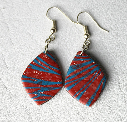 Abstract Stripe Diamond Earrings