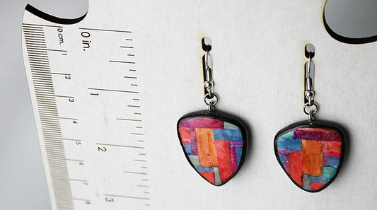 Mosaic Shield Statement Earrings