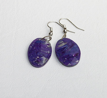 Jeweled Purple Drop Earrings