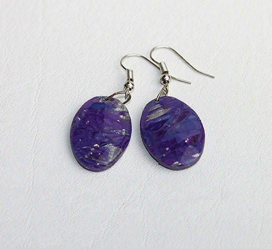 Jeweled Purple Drop Earrings