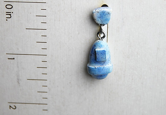 Painted Moonrock Stud Earrings